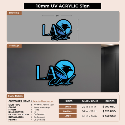 Business signage for Marisol Medrano