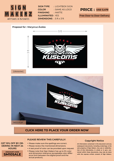 Custom Signs for Marycruz Ávalos