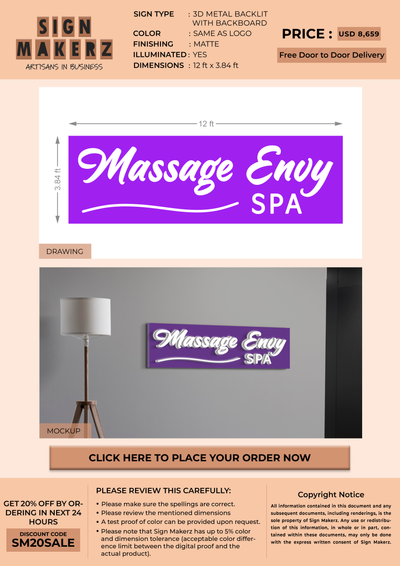 3D Metal Backlit with Backboard sign for Signage proposal 11