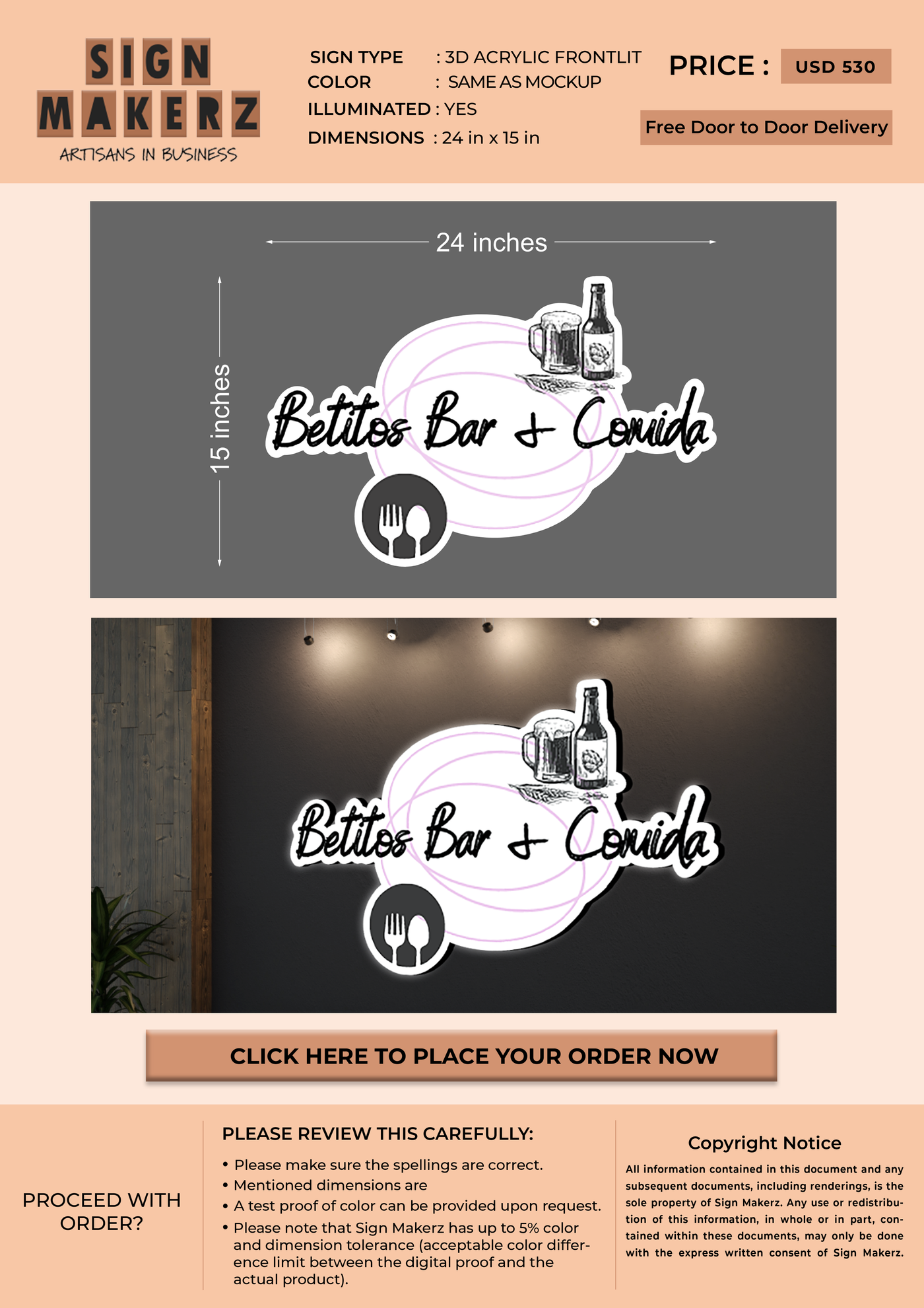 Business signage for Megan Cary