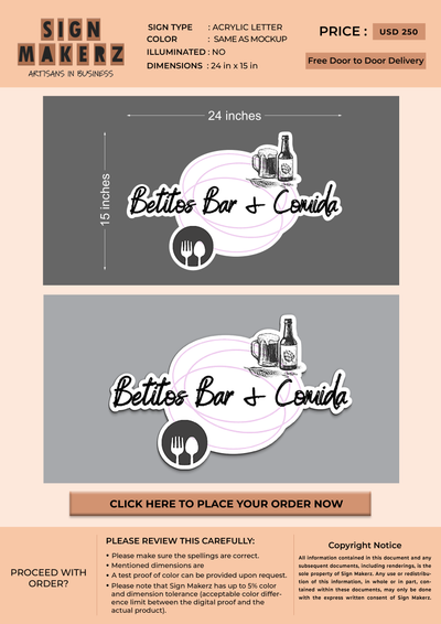Business signage for Megan Cary