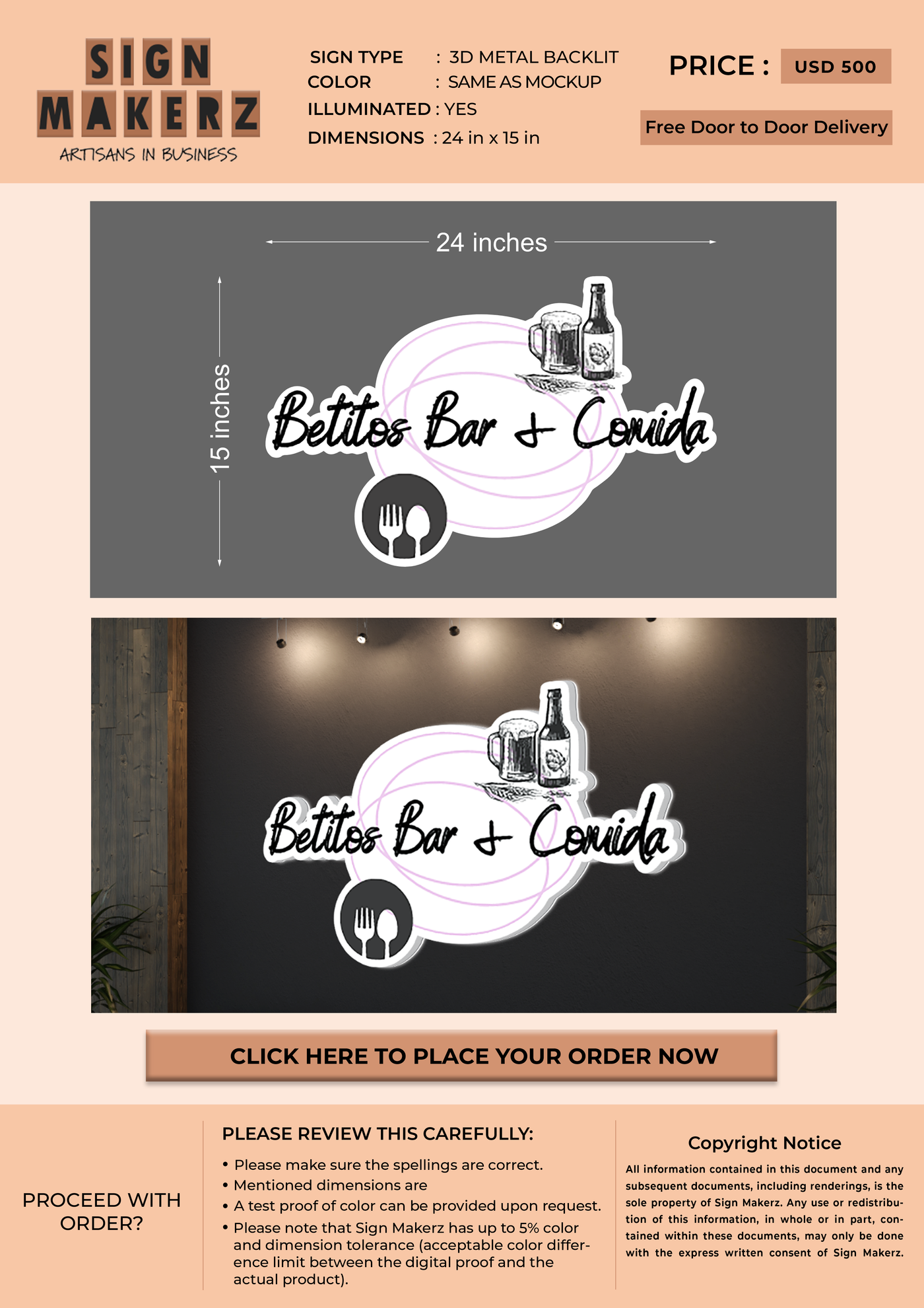 Business signage for Megan Cary
