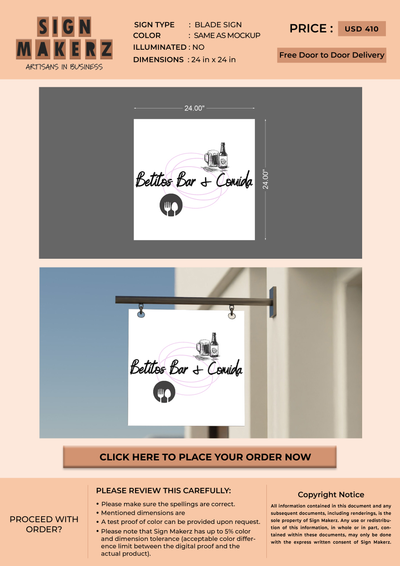 Business signage for Megan Cary
