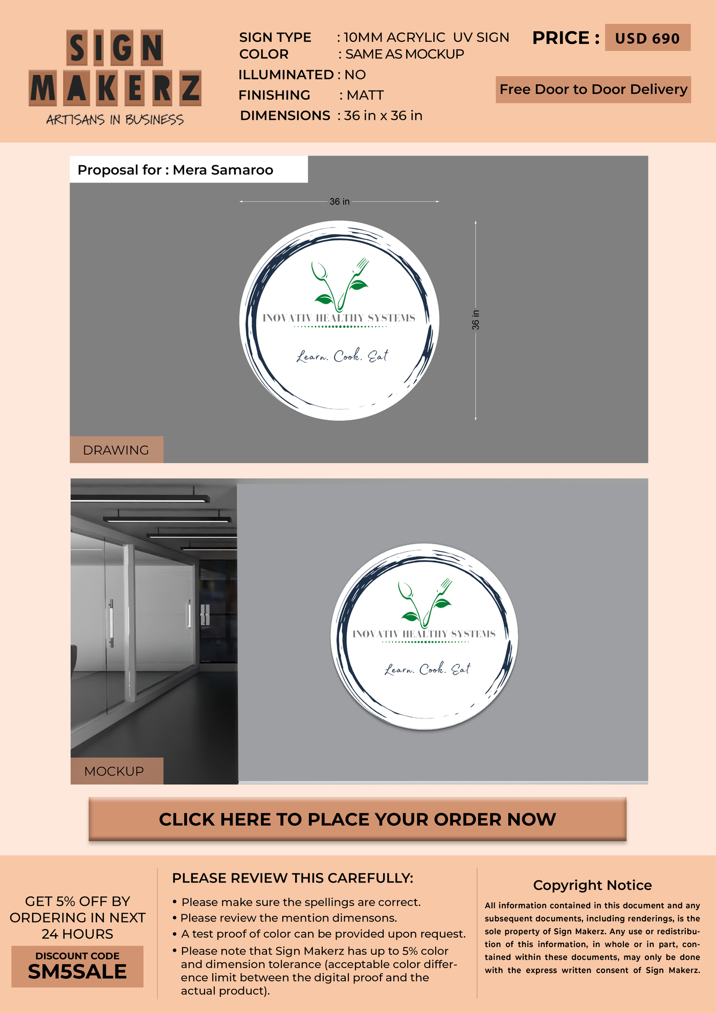 Business signage for Mera Samaroo