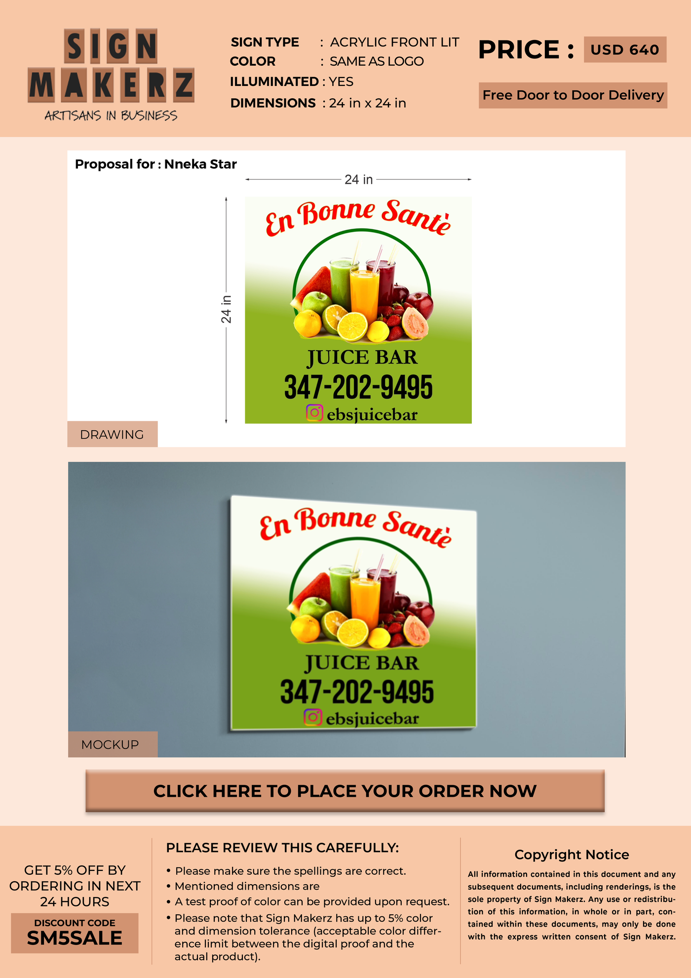 Business Signs for Nneka Star