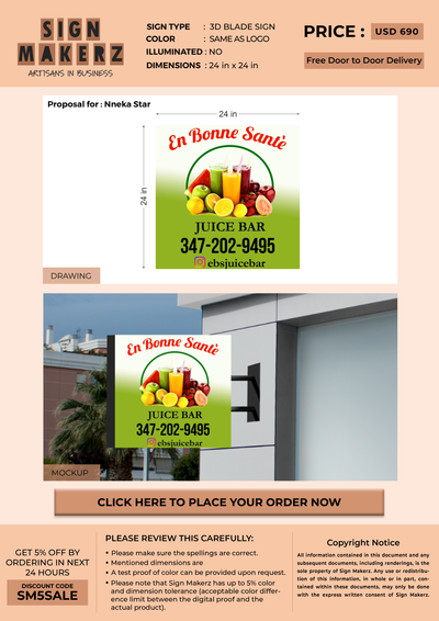 Business Signs for Nneka Star