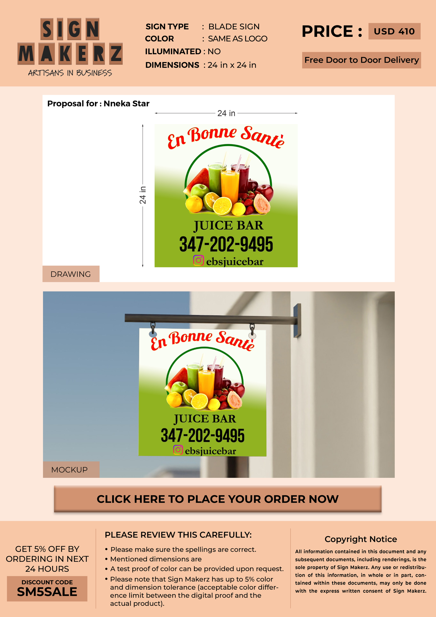 Business Signs for Nneka Star
