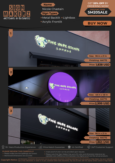 Business Signs for Nicole Chastain