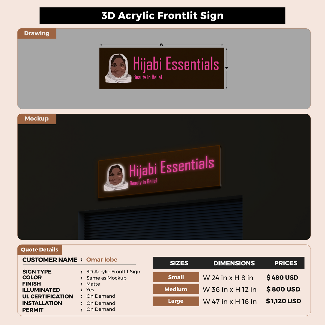 Custom Signs For Omar Iobe