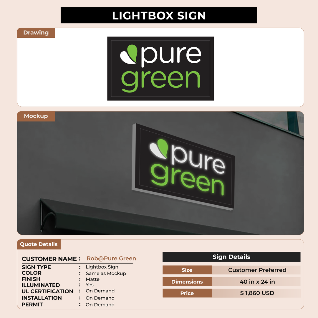 Lightbox Sign for Rob