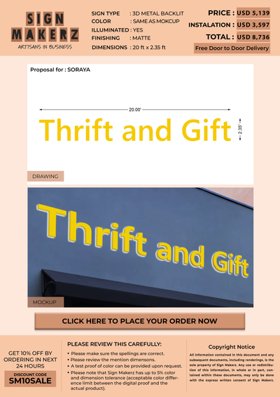 Business Signs for SORAYA