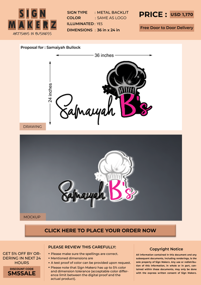 Business Signage for Samaiyah Bullock