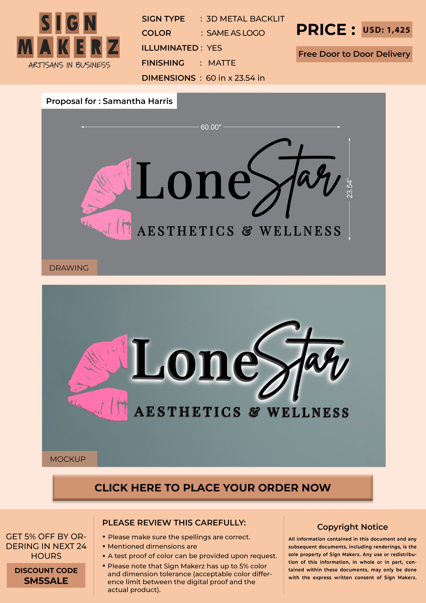 Business Signs for Samantha Harris
