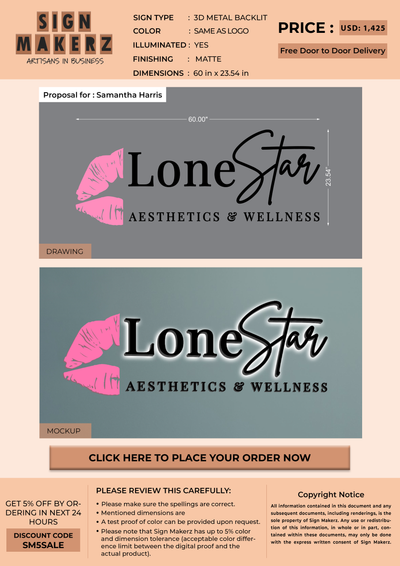 Business Signs for Samantha Harris
