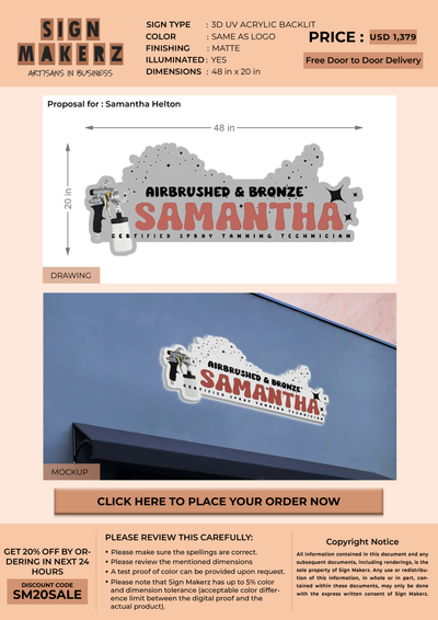 Custom Signs for Samantha Helton