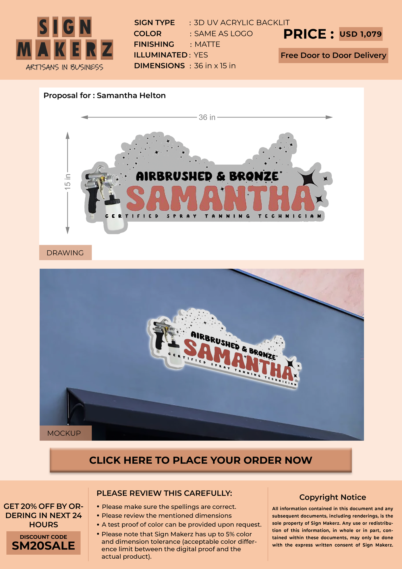 Custom Signs for Samantha Helton