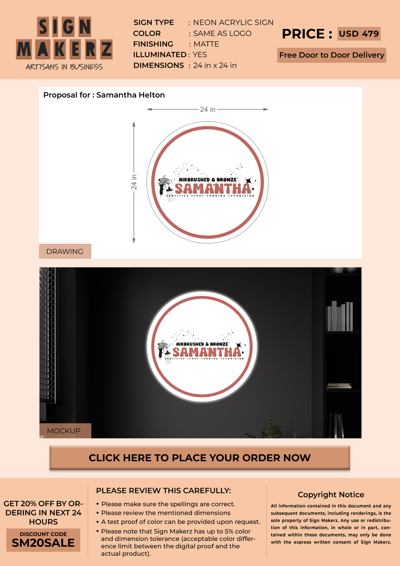 Custom Signs for Samantha Helton