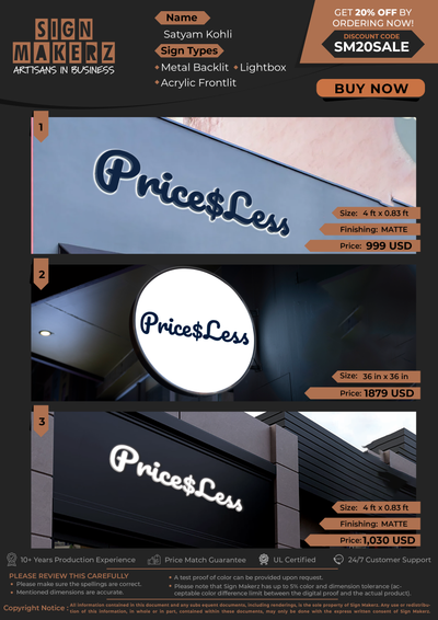 Business Signs For Satyam Kohli