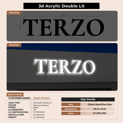 Business signage for Sergio Moutela