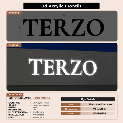 Business signage for Sergio Moutela
