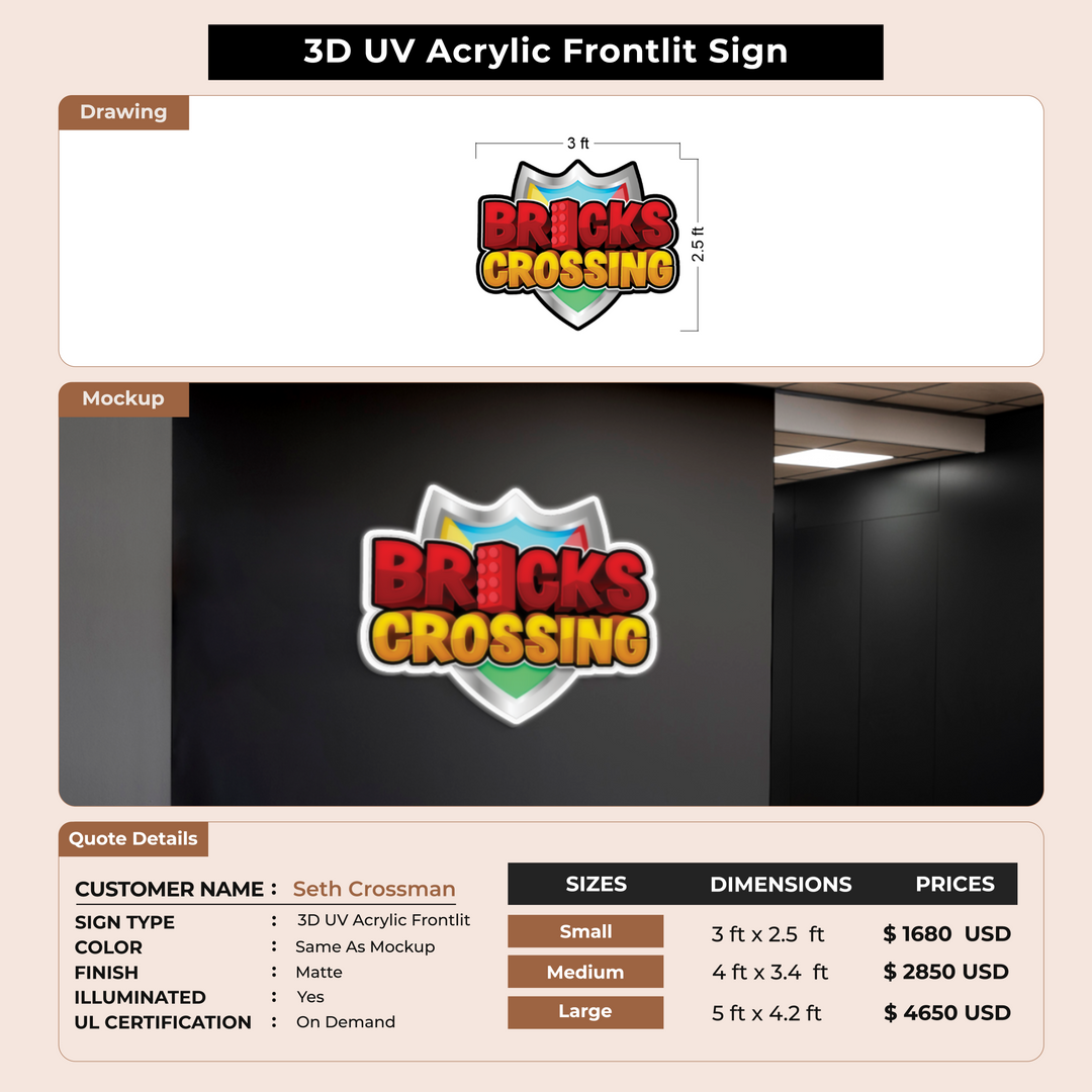 Custom Signs for Seth Crossman