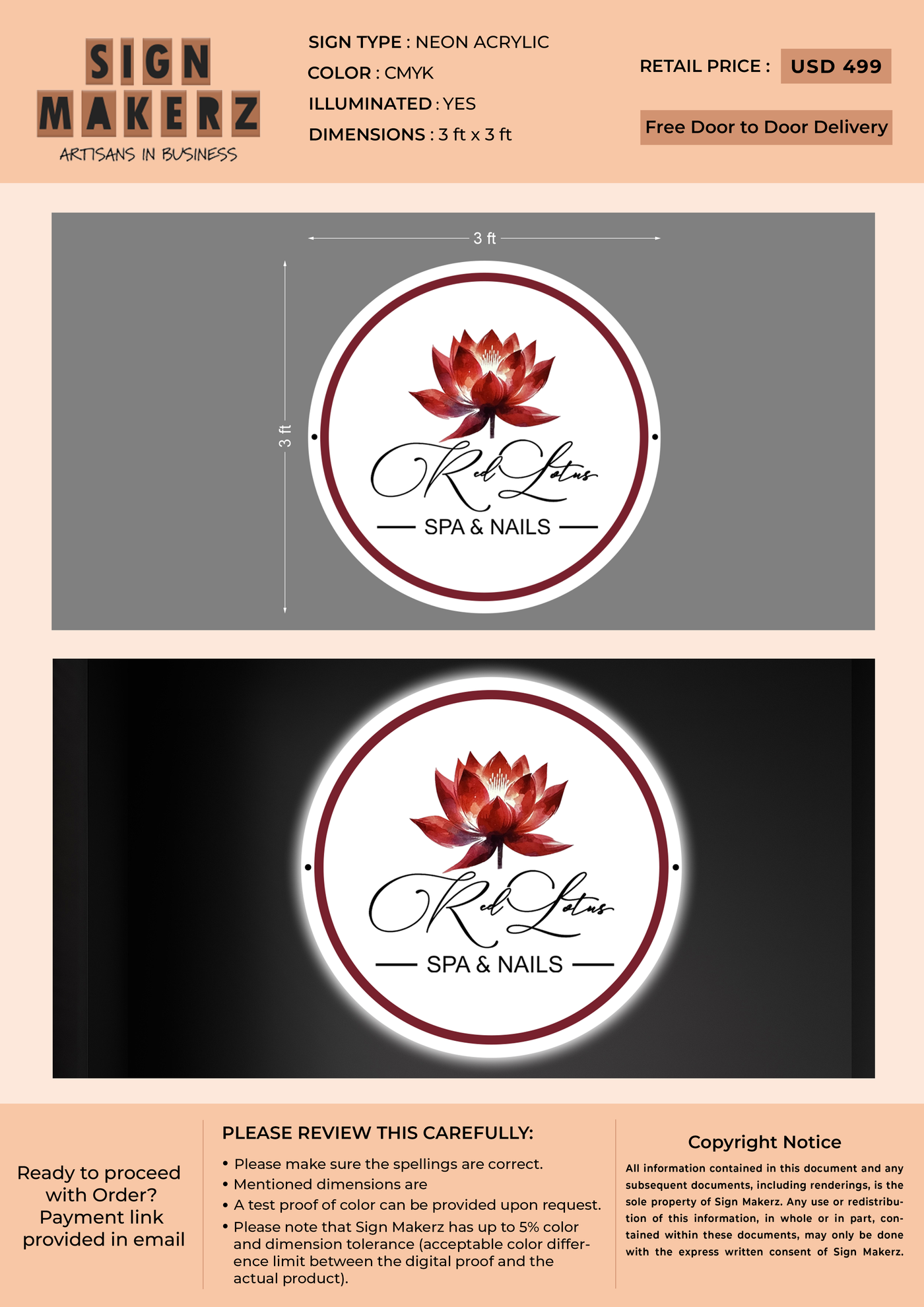 Neon Acrylic Sign for Shanae