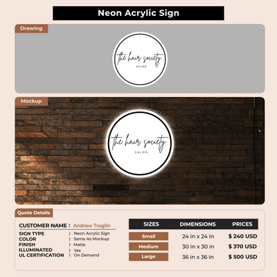 Custom Signs For Andrew Troglin