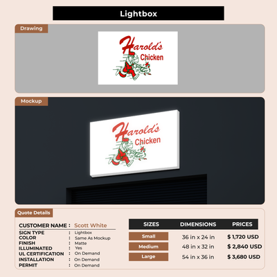 Custom Signs for Scott White