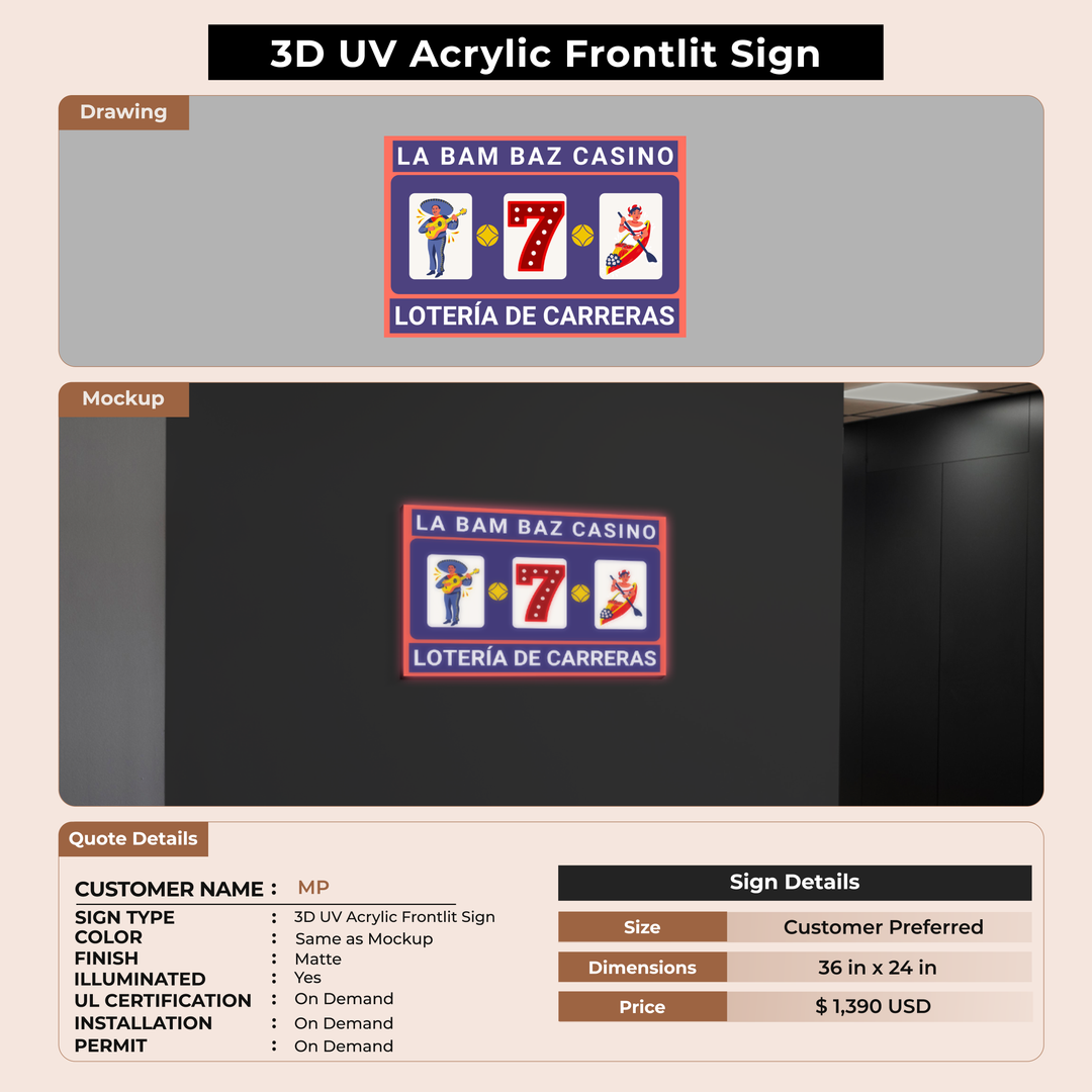 Custom Sign for MP