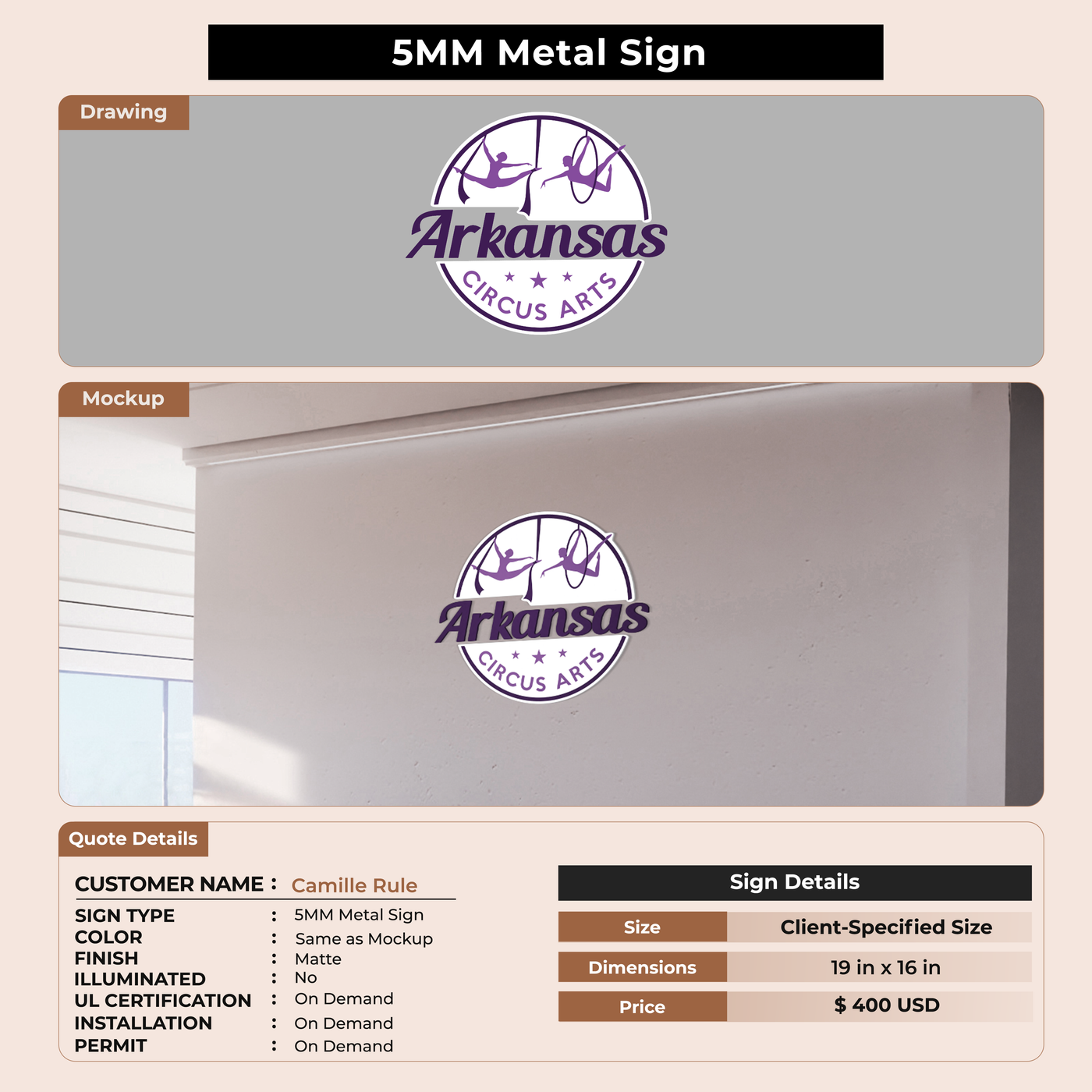 Custom Signs For Camille Rule