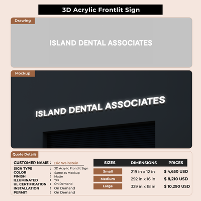 Business signage for Eric Weinstein