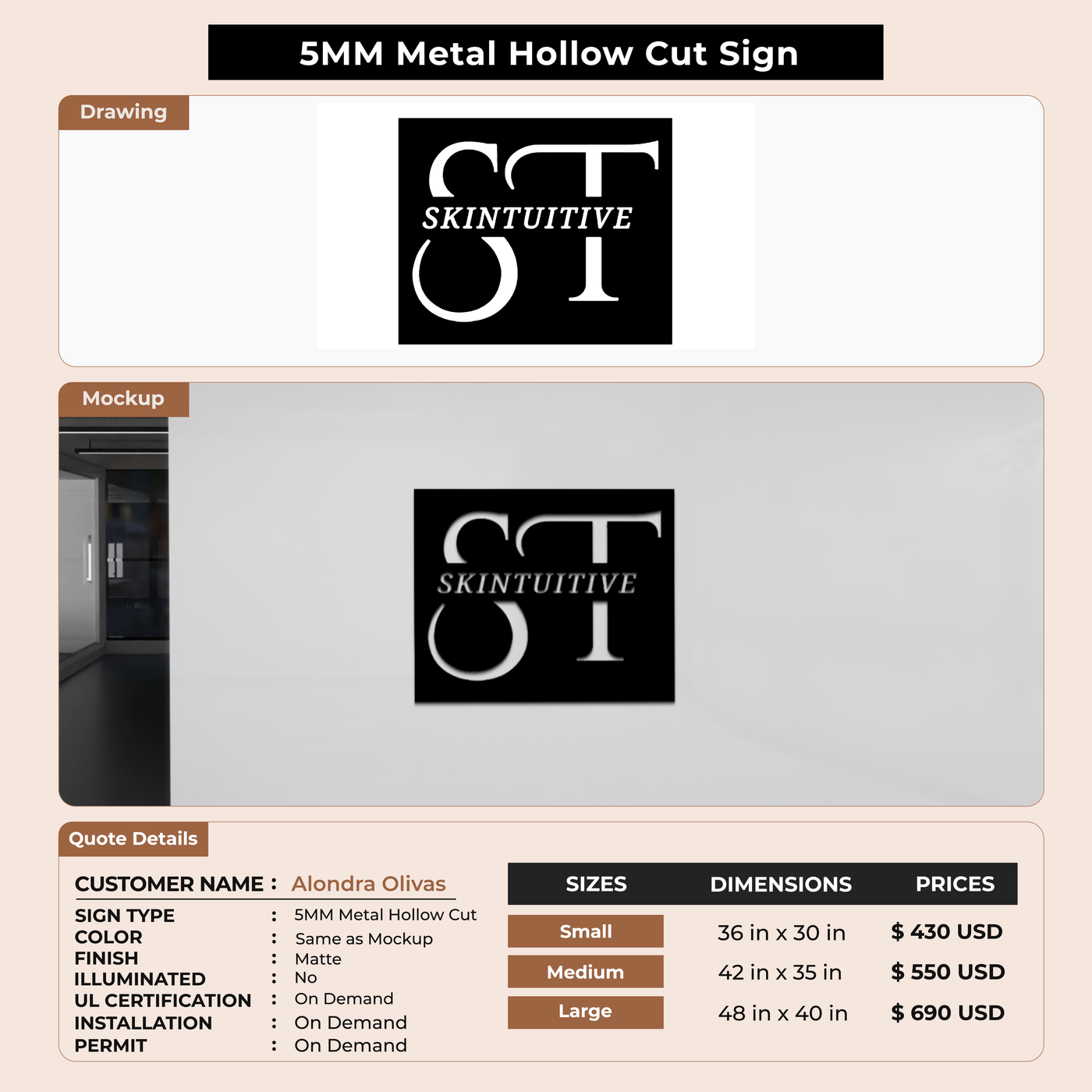 Custom Signs for Alondra Olivas