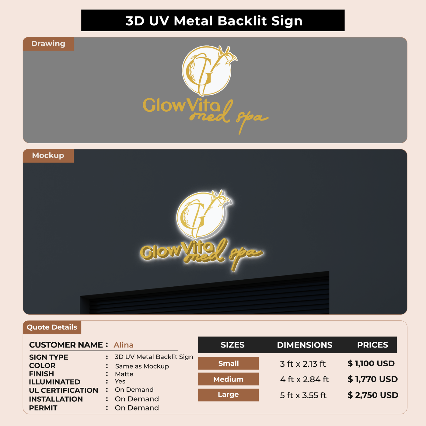 Custom Signs for Alina