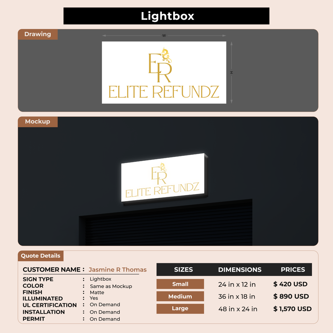 Custom Signs for Jasmine R Thomas