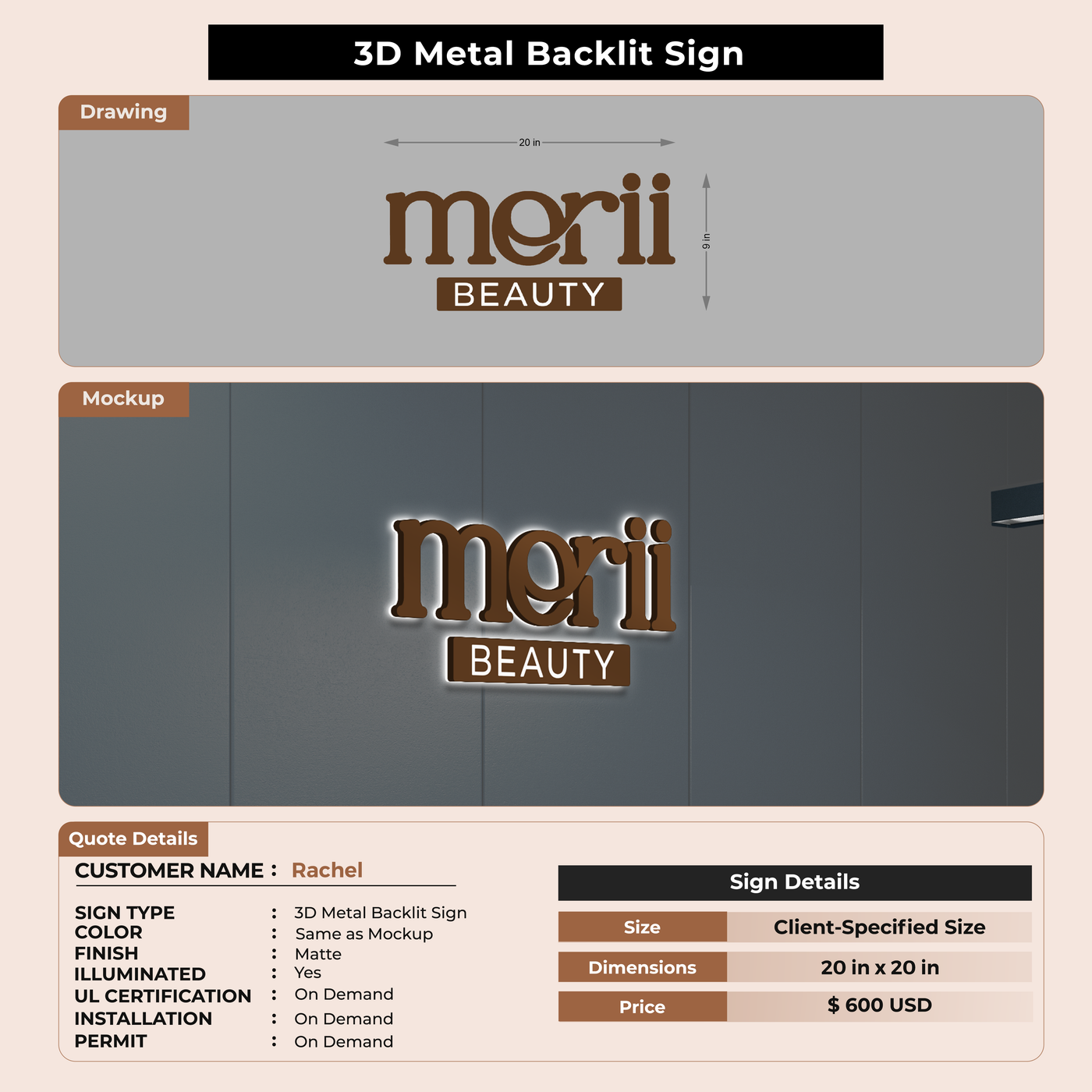 Custom Signs For Rachel
