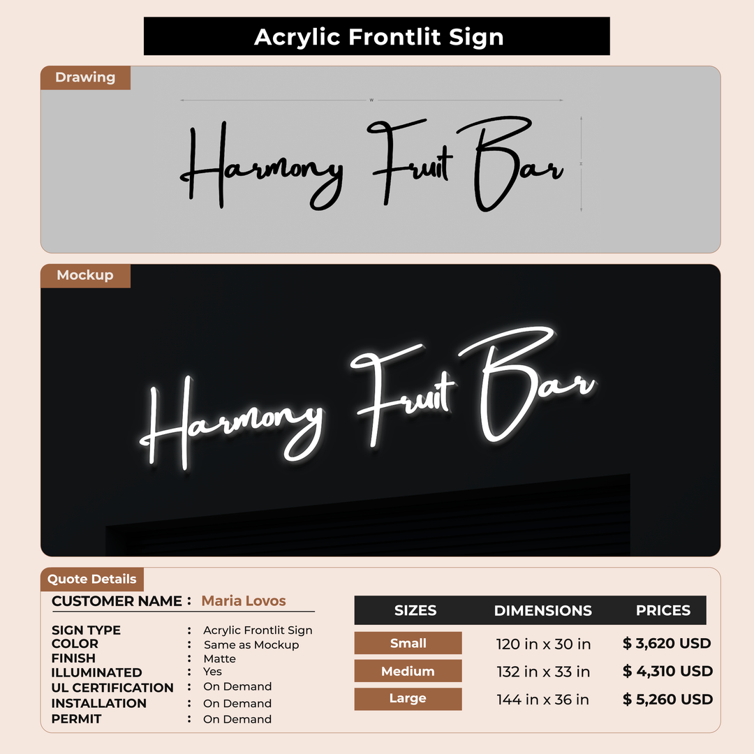 Custom Signs For Maria Lovos
