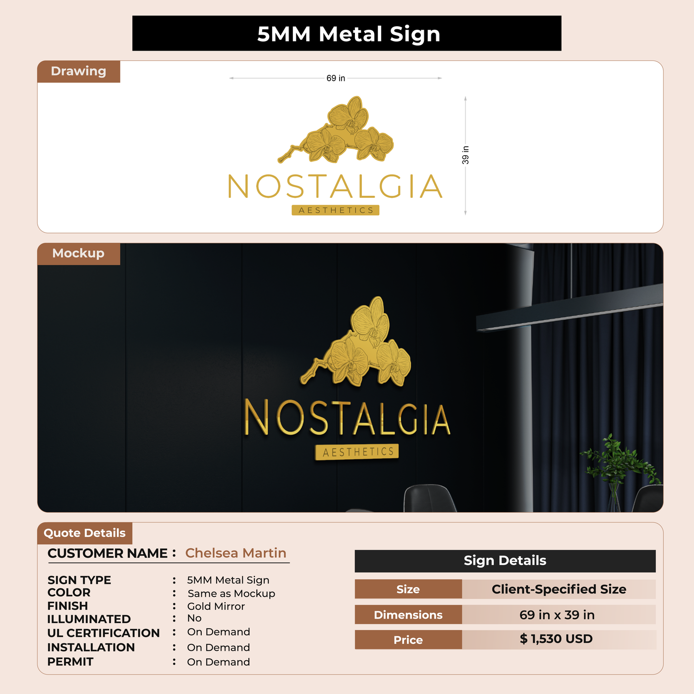 Custom SIgns For Chelsea Martin