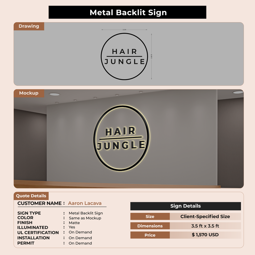 Custom Signs For Aaron Lacava