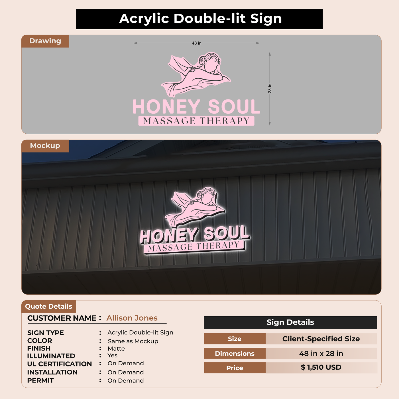 Custom Signs For Allison Jones