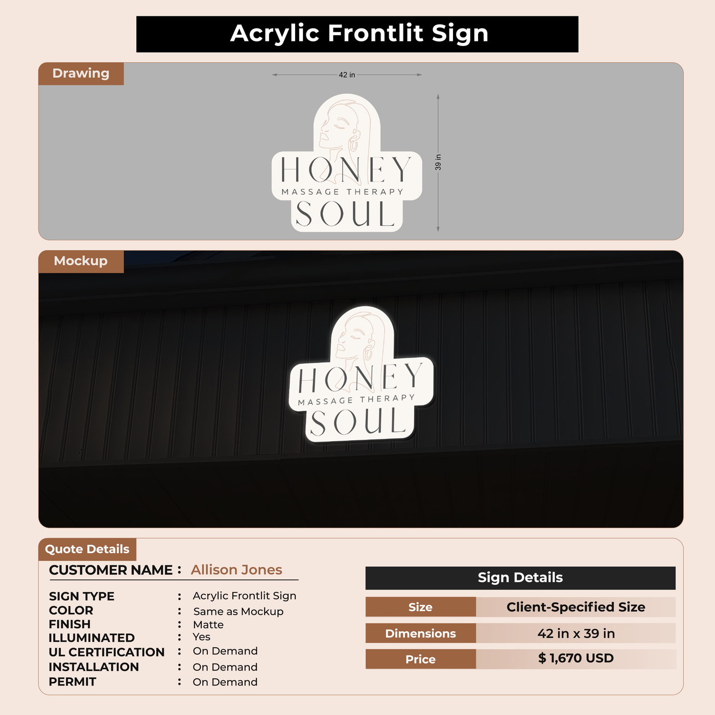 Custom Signs For Allison Jones