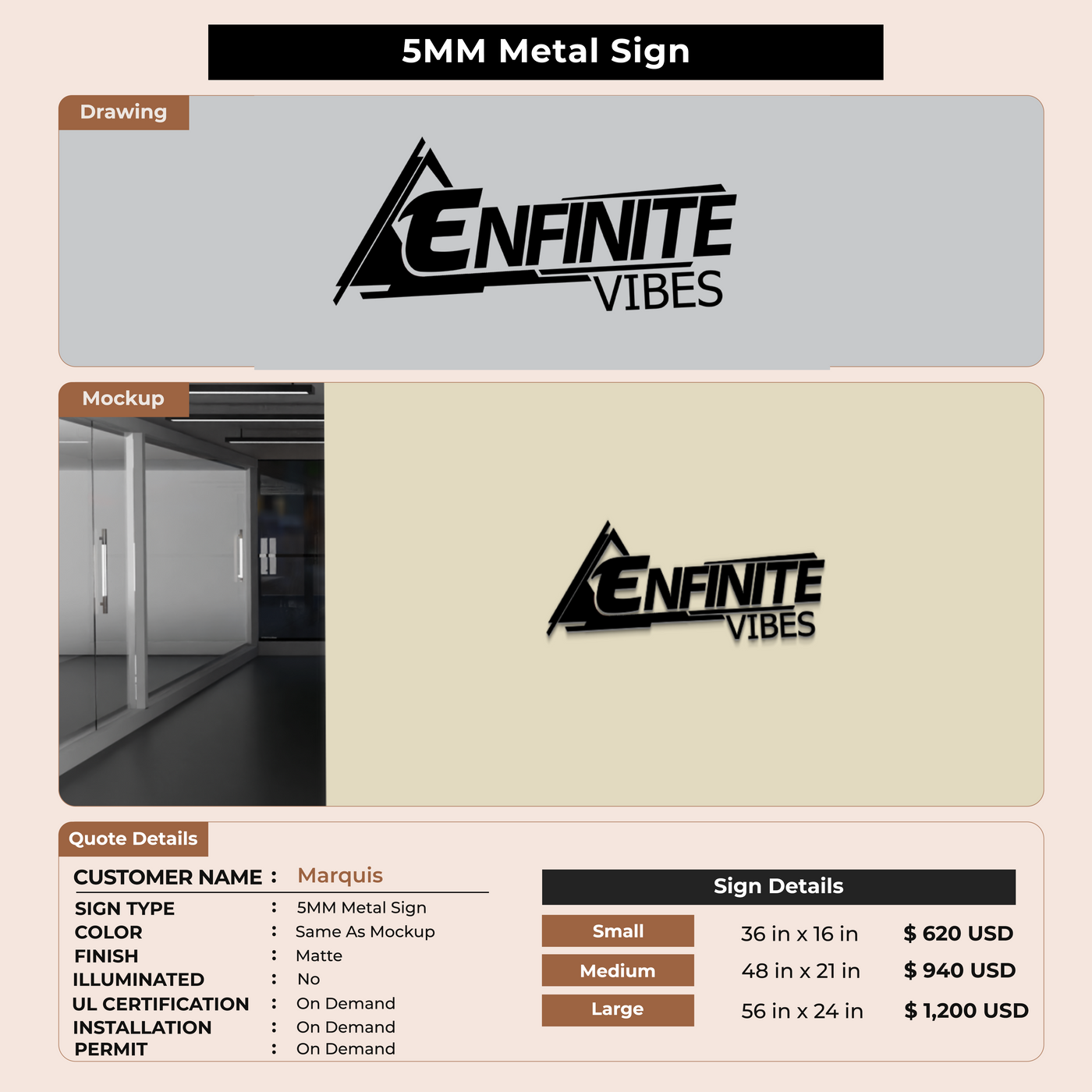 Custom Signs for Marquis