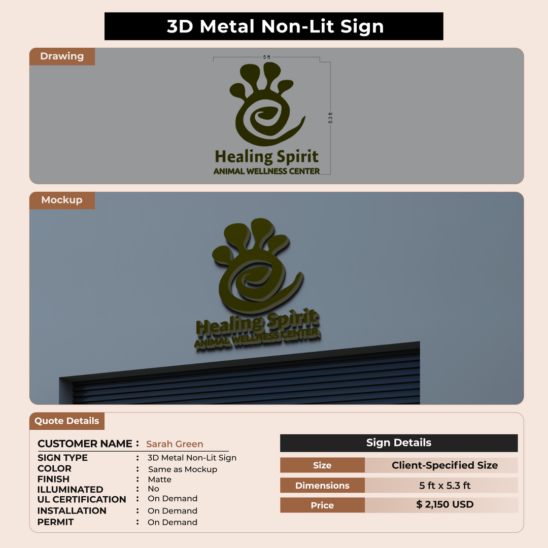 Business Singage for Sarah Green