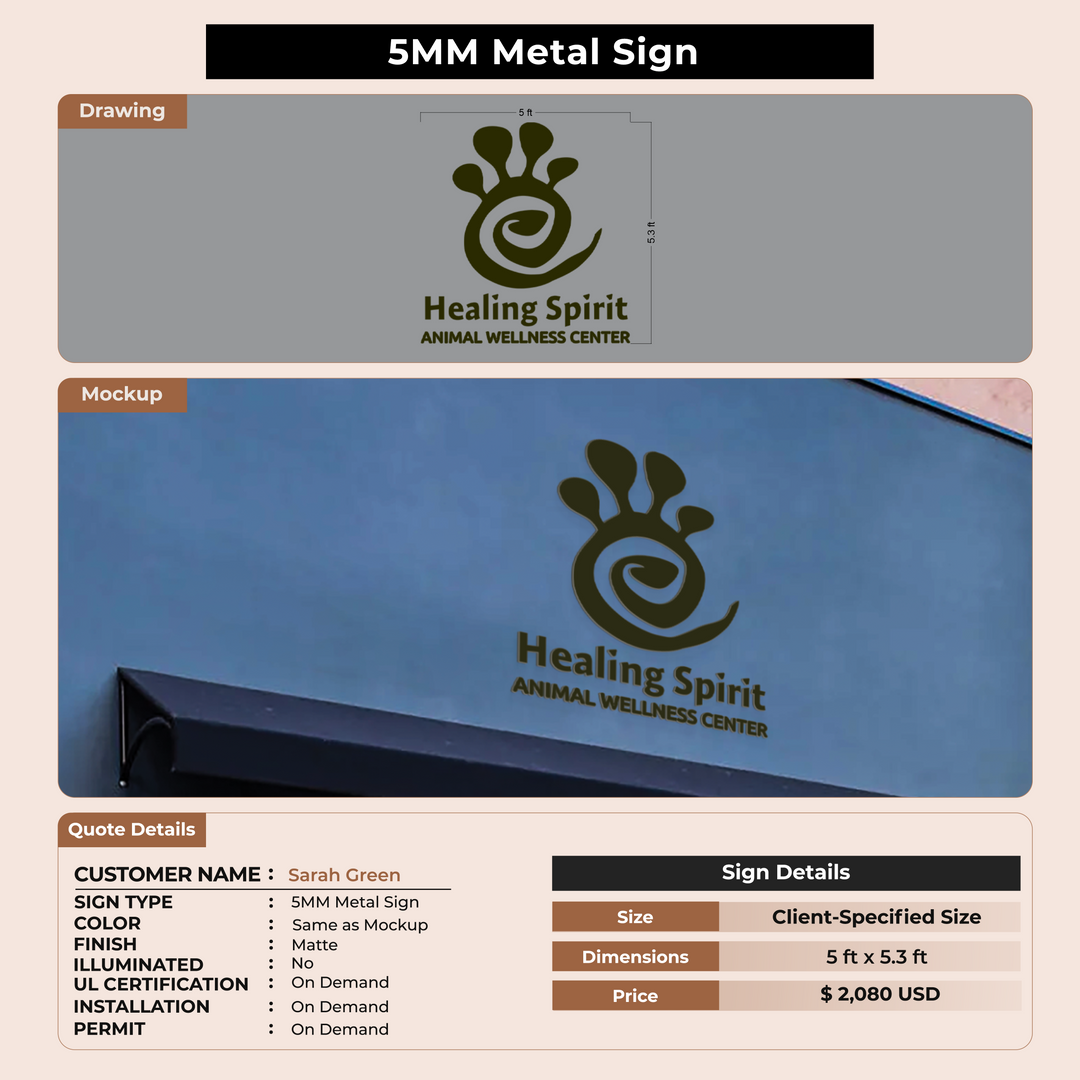 Business Singage for Sarah Green