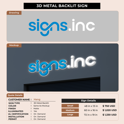 Custom Signs for Hang