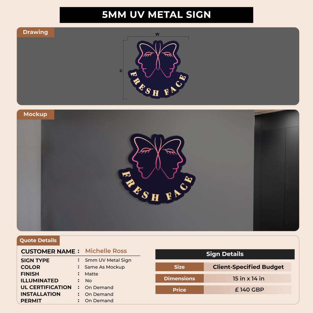 Business signage for Michelle Ross