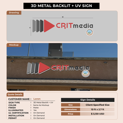 Business signage for Loren Lee