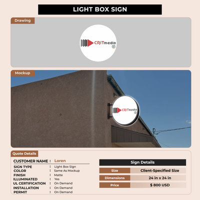 Business signage for Loren Lee
