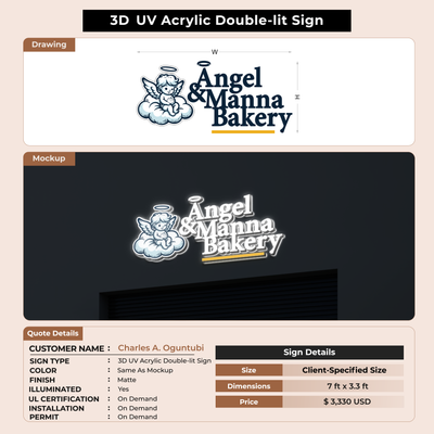 Custom Signs For Charles A. Oguntubi