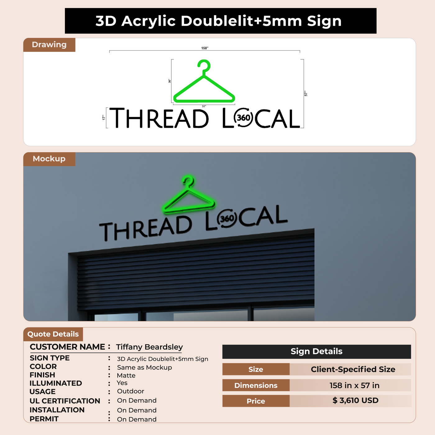 custom signs for Tiffany Beardsley