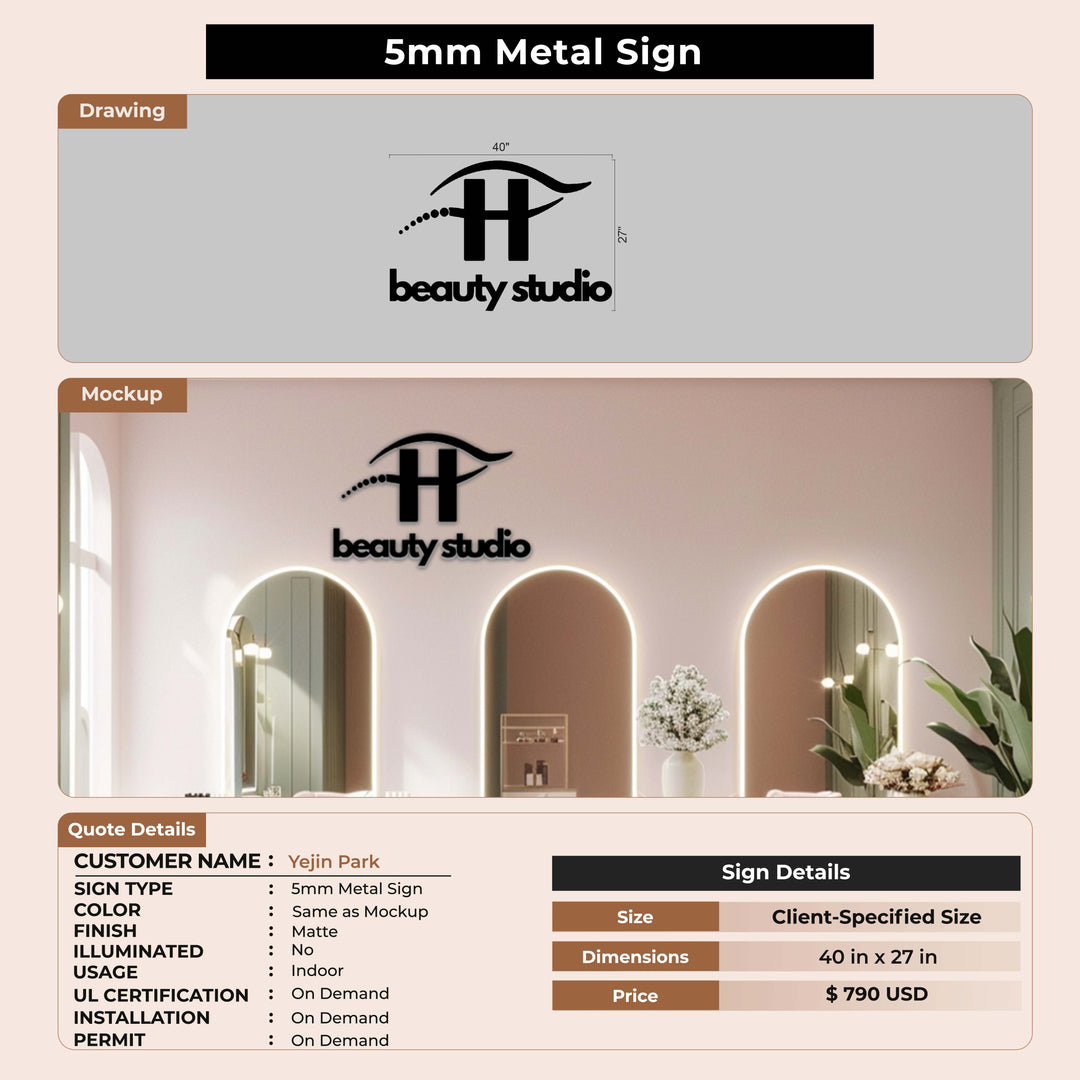 Custom Sign for Yejin Park